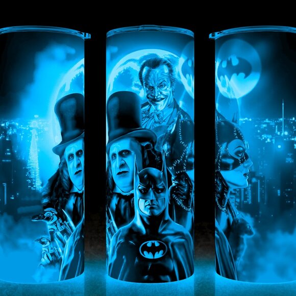 Glow in the Dark Batman Returns - Joker - Catwoman - Penguin Cup Mug Tumbler - Picture 1 of 4